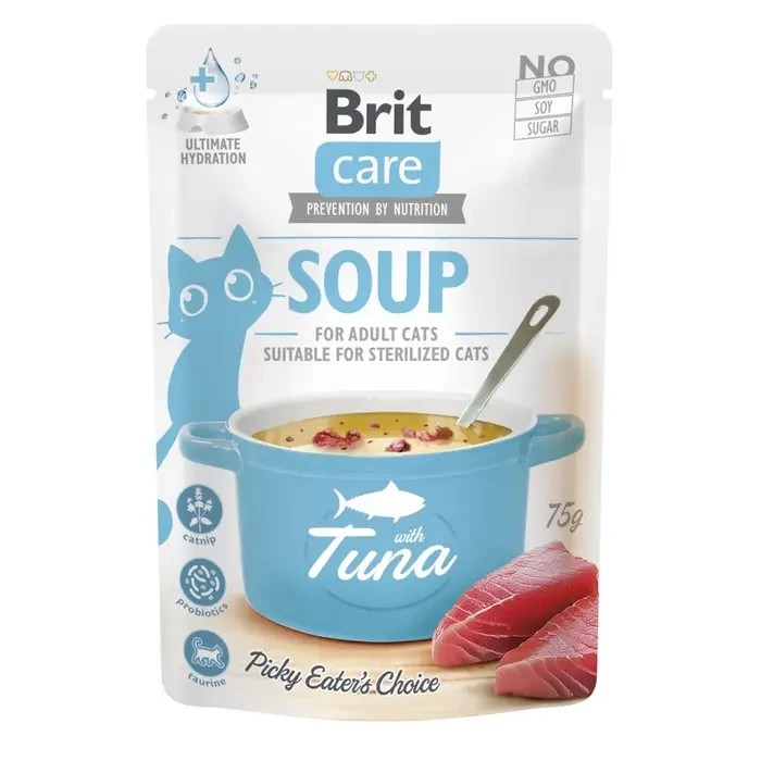 Корм вологий Суп для котів Brit Care Soup with Tuna з тунцем 75 г (101058)