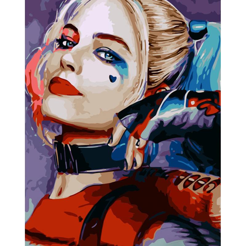 Картина по номерам Strateg Премиум Яркая Харли 40x50 см (GS1166)