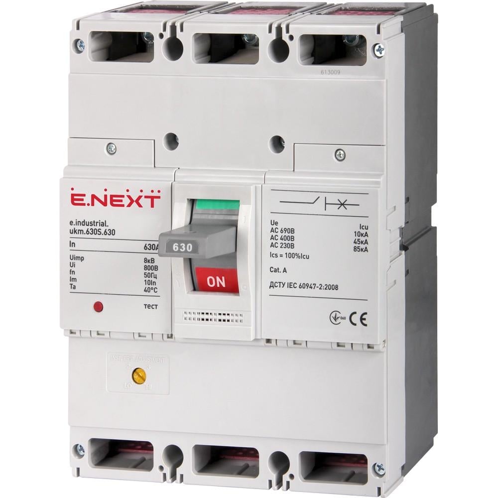 Автоматичний вимикач силовий E.NEXT 630А 45kA 3 полюси e.industrial.ukm.630S.630 i0010011 (14700)