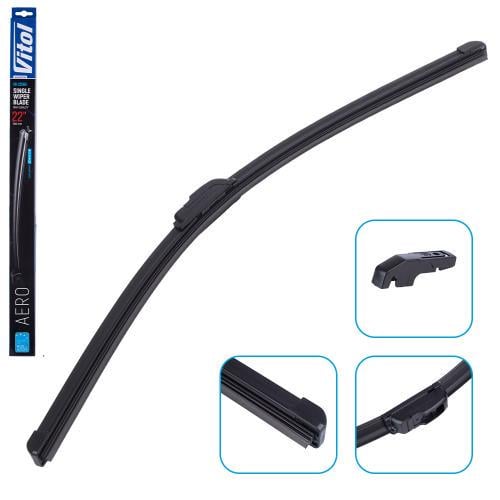 Щітка склоочисника безкаркасна Vitol AERO 22" 560 мм (VB-22560) - фото 2 Щітка склоочисника безкаркасна Vitol AERO 22" 560 мм (VB-22560) - фото 2