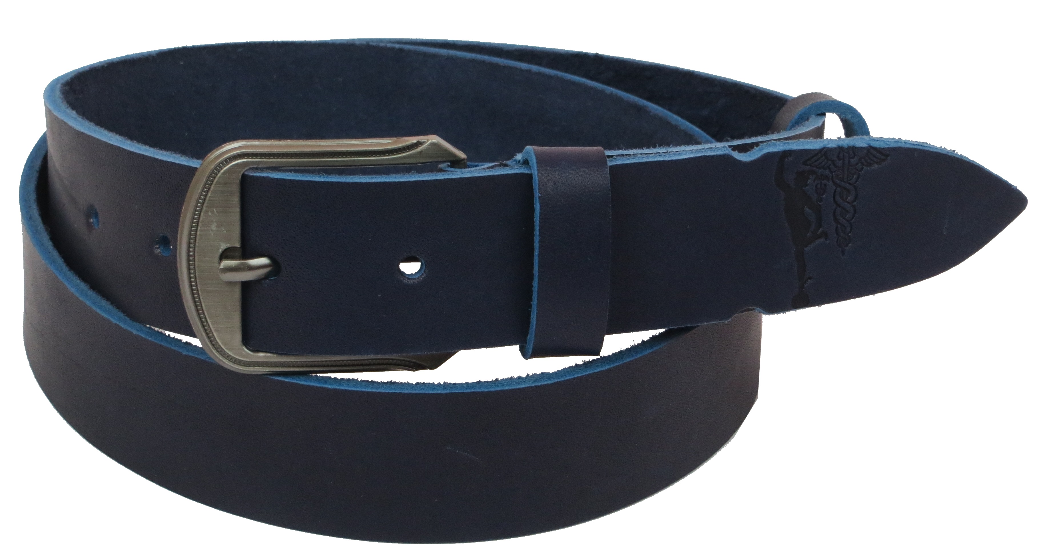 Ремень мужской Skipper кожаный Синий (1088-38)