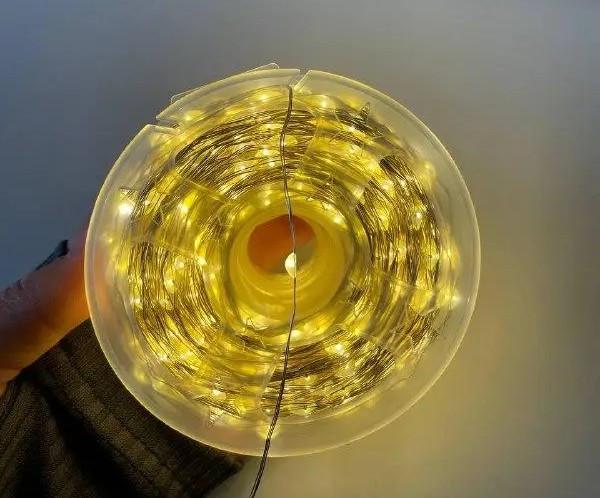 Гірлянда Роса на білому дроті 50 м 500 LED 8 режимів з пультом Теплий білий - фото 3 Гірлянда Роса на білому дроті 50 м 500 LED 8 режимів з пультом Теплий білий - фото 3