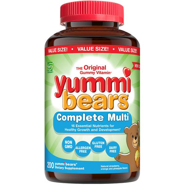 Витаминно-минеральный комплекс для детей Hero Nutritional Products Yummi bears vegetarian Complete Multi 200 Gummies