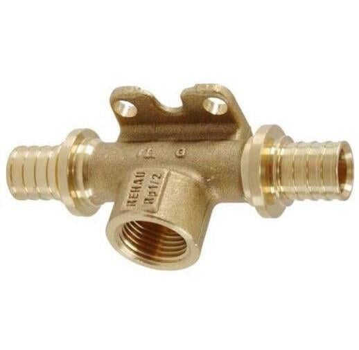 Тройник настенный для соединения труб Rehau Rautitan RX+ 20x1/2"x16 мм (456294001)