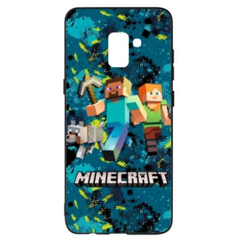 Чохол для Samsung A8+ 2018 Minecraft Steve Alex And Dog