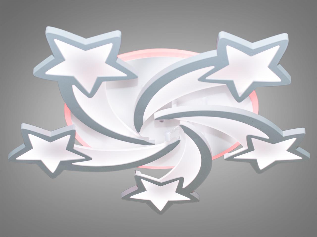 Люстра для детской комнаты 8163-5WH-LS 85W на 12 м2 Белый (1734207278)