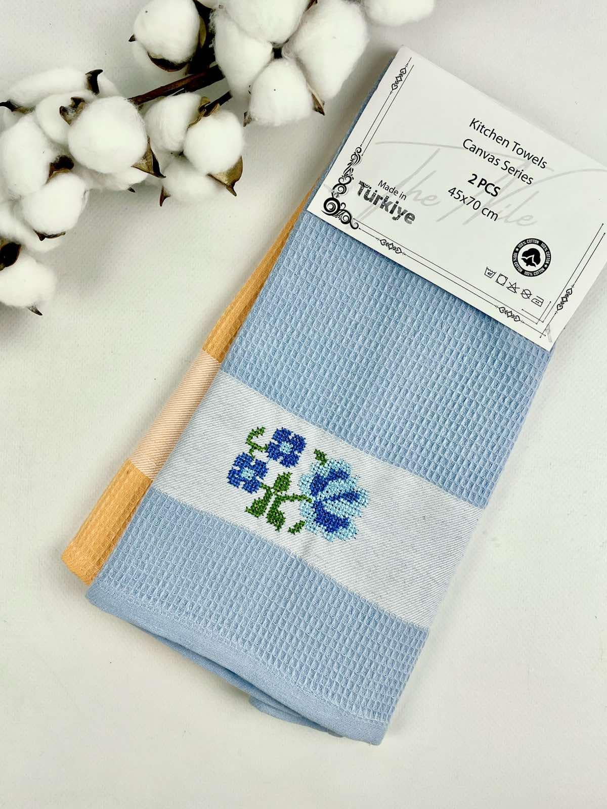 Набор вафельных полотенец Canvas Series 2 шт. Blue/Orange (CN37444) Набор вафельных полотенец Canvas Series 2 шт. Blue/Orange (CN37444)