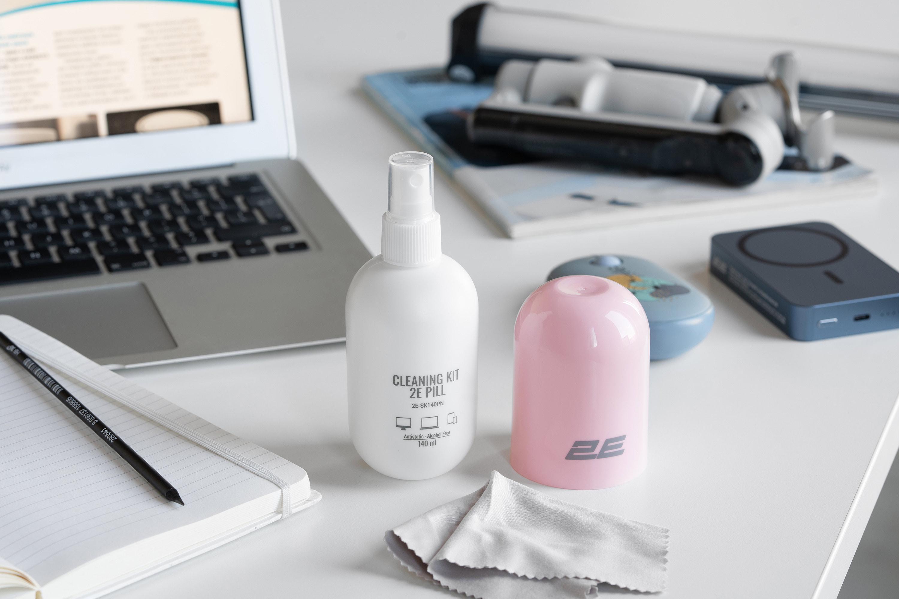 Жидкость для чистки техники 2E PILL 140 мл с салфеткой 20 см Бело-розовый (2E-SK140PN) - фото 5 Жидкость для чистки техники 2E PILL 140 мл с салфеткой 20 см Бело-розовый (2E-SK140PN) - фото 5