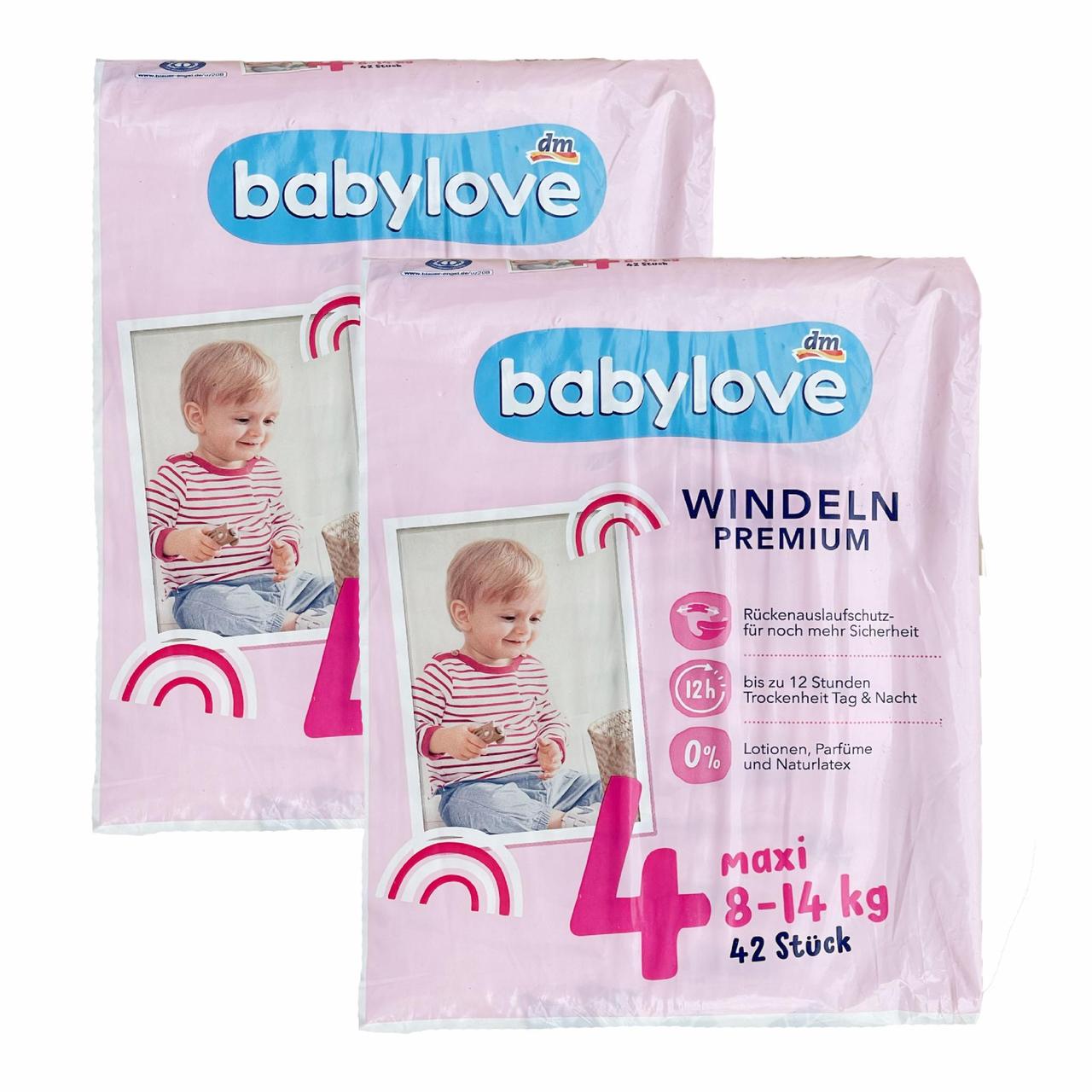 Підгузки дитячі Babylove Premium 4 Maxi 8-14 кг 84 шт. (2236248367)