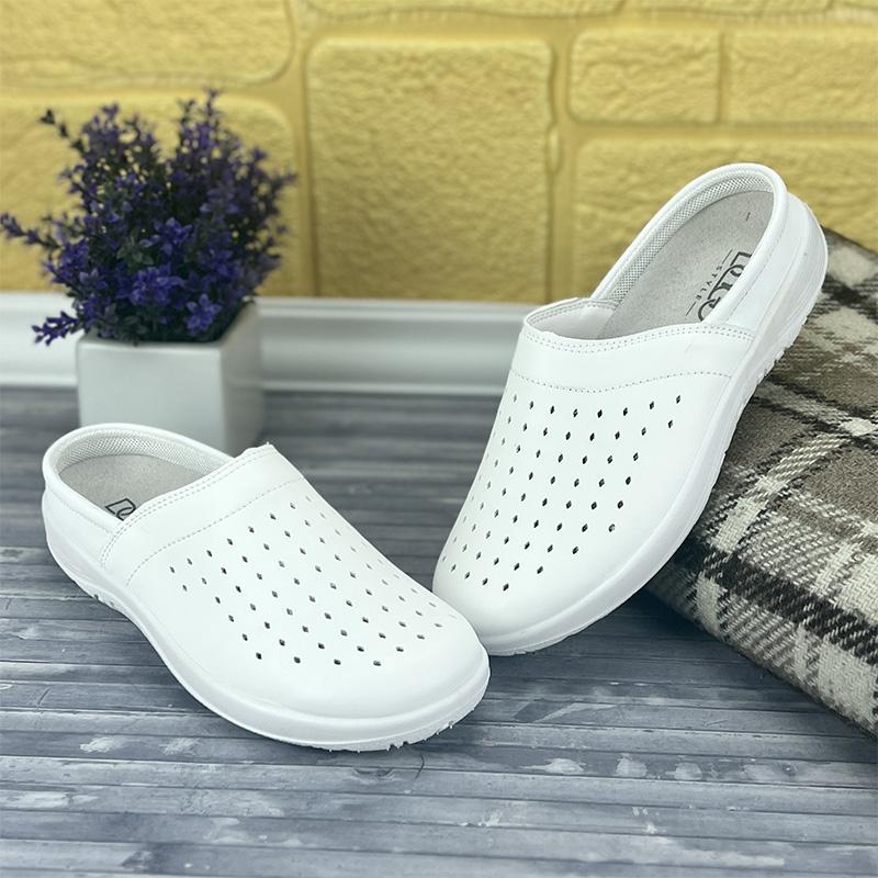 Тапочки медичні жіночі dagostyle Е-0005400 екошкіра 26,5 см p. 41 Білий (64639709)