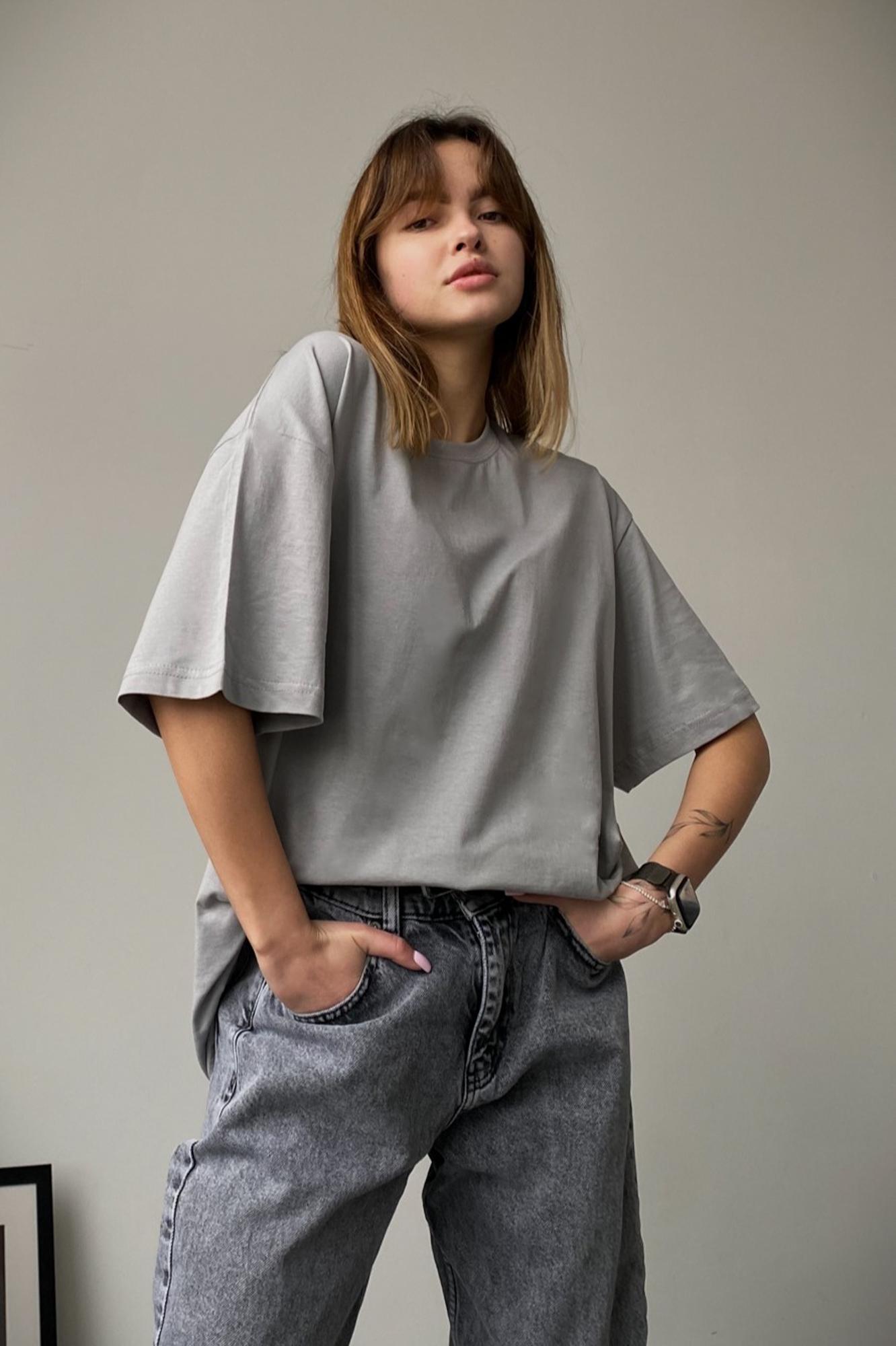 Футболка оверсайз Without Great 24 woman S/M Light Gray (S7000038) Футболка оверсайз Without Great 24 woman S/M Light Gray (S7000038)