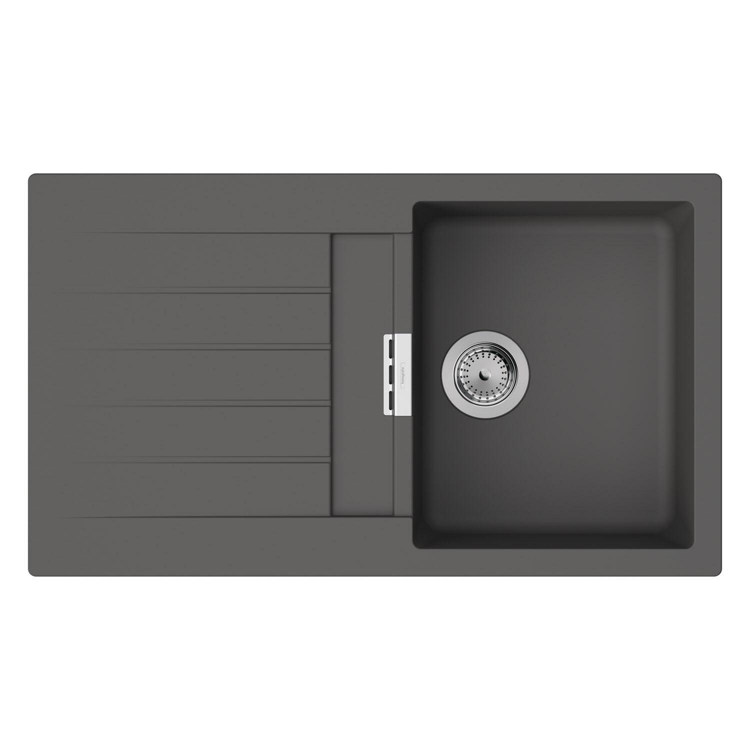 Мойка кухонная Hansgrohe 43356290 прямоугольная гранитная 860x500 мм Серый (205629)