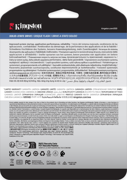 SSD-накопитель Kingston DC2000B 480GB M.2 PCIe 4.0 (SEDC2000BM8/480G) - фото 5