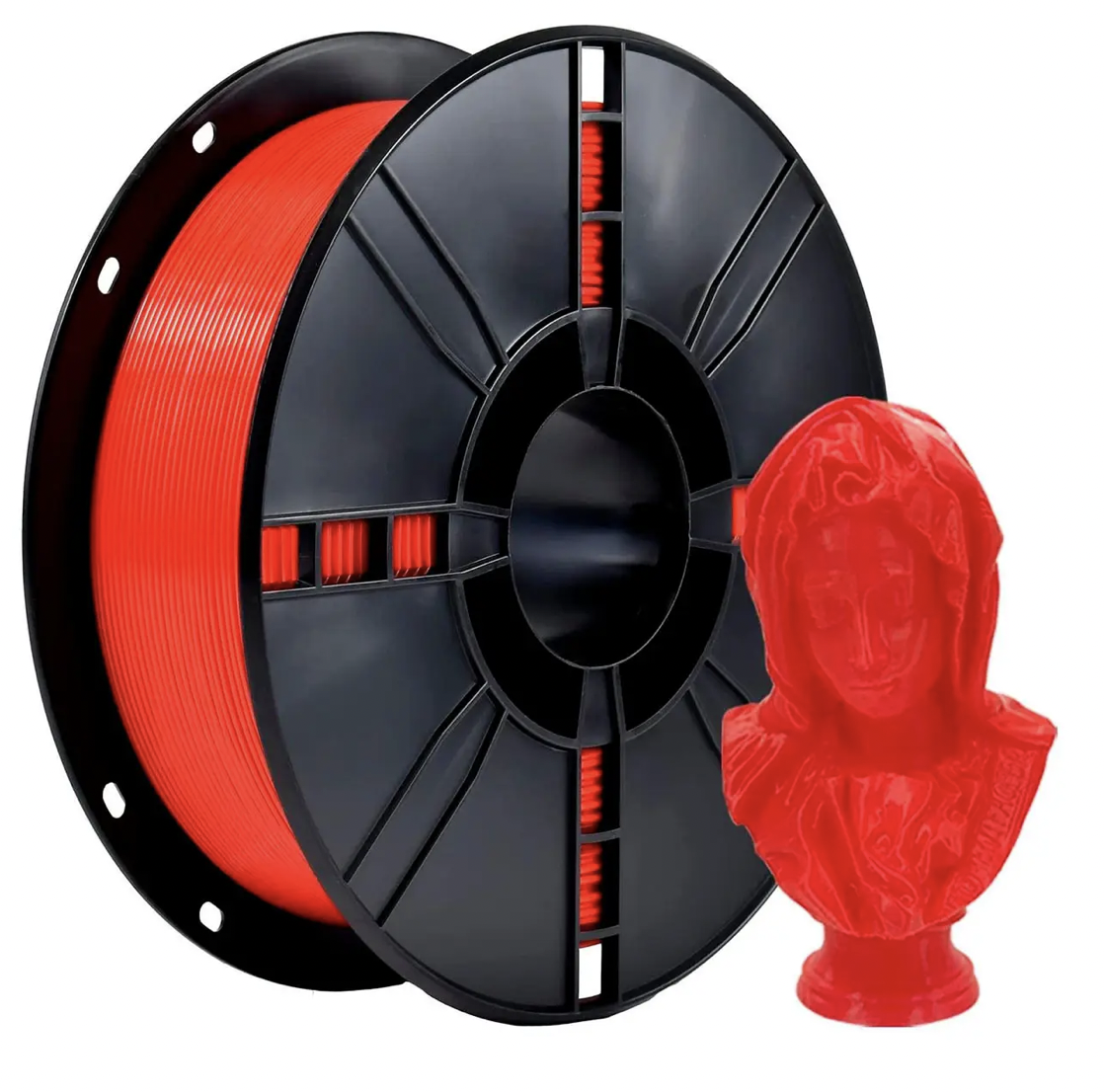 Пластик для 3D-друку 3DPF PETG Classic Spool 1,75 мм 1 кг H230-260°C B60-80°C Червоний (UA3D101-Red)