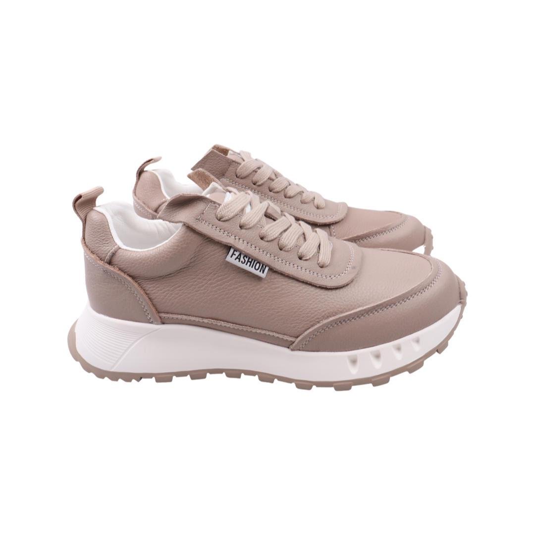 Кроссовки женские Li Fexpert из кожи р. 40 Капучино (1077-22DK)