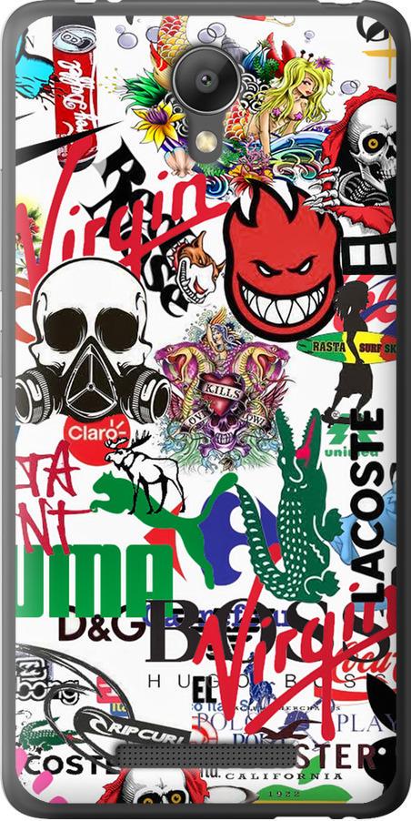 Чехол на Xiaomi Redmi Note 2 Many different logos (4022t-96-42517)