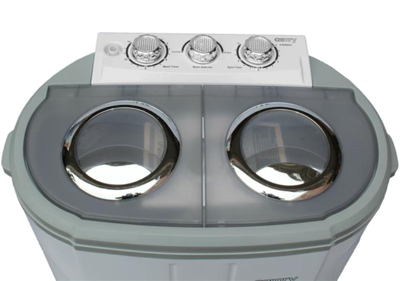 Стиральная машинка туристическая Camry CR 8052 с центрифугой до 3 кг 450 Вт Серый - фото 2