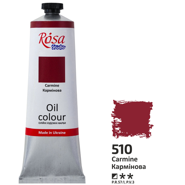 Масляная краска ROSA Studio 510 100 мл Карминовый (328510) - фото 1