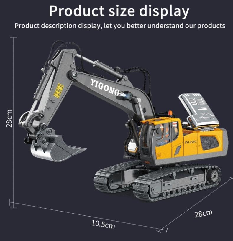 Екскаватор на радіокеруванні Yigong Чорний - фото 8 Екскаватор на радіокеруванні Yigong Чорний - фото 8