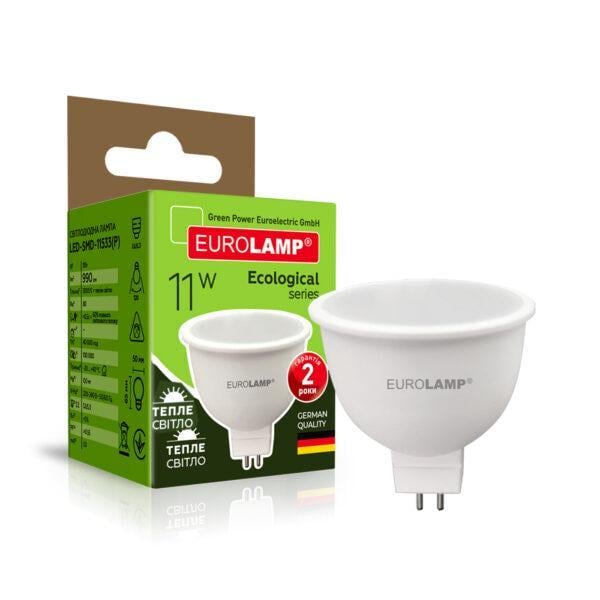 Лампа LED точечная Eurolamp MR16 11W GU5.3 3000K (36486126)