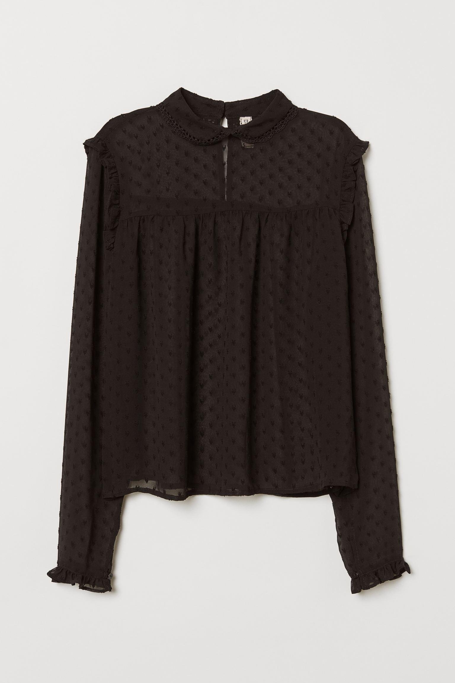 Блуза H&M р. 40 Черный (14126777378)