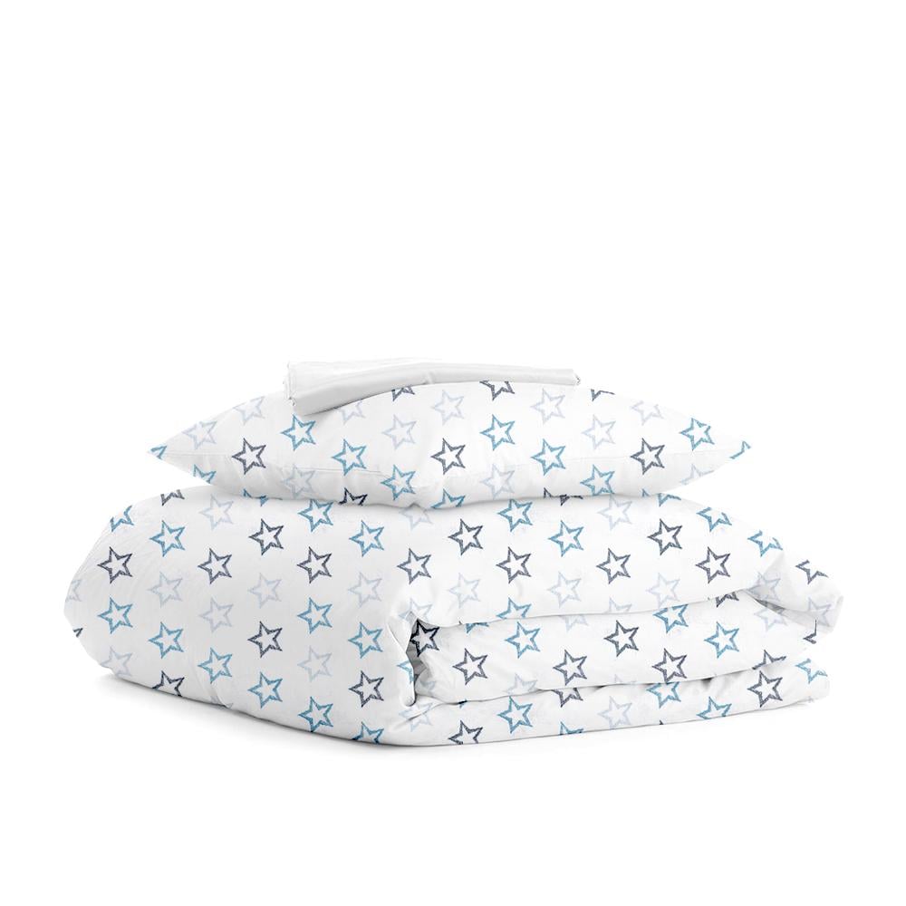 Подростковое постельно бельё STARS CLEAR GREY BLUE WHITE