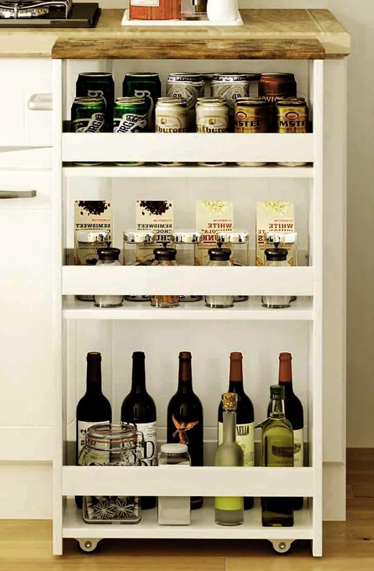 Стеллаж выдвижной из дерева Грифи Зефир-мускат (ВПХ-00072007)