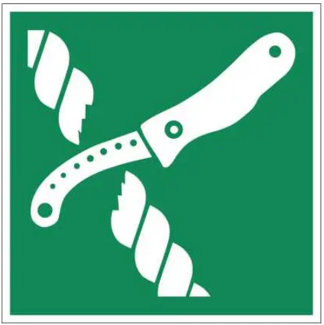 Знак Нож для спасательного плота (д-9068)