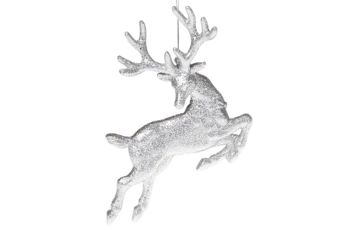 Новогодняя подвеска BonaDi Олень 19 см 8 шт. Серебряный (113-593)