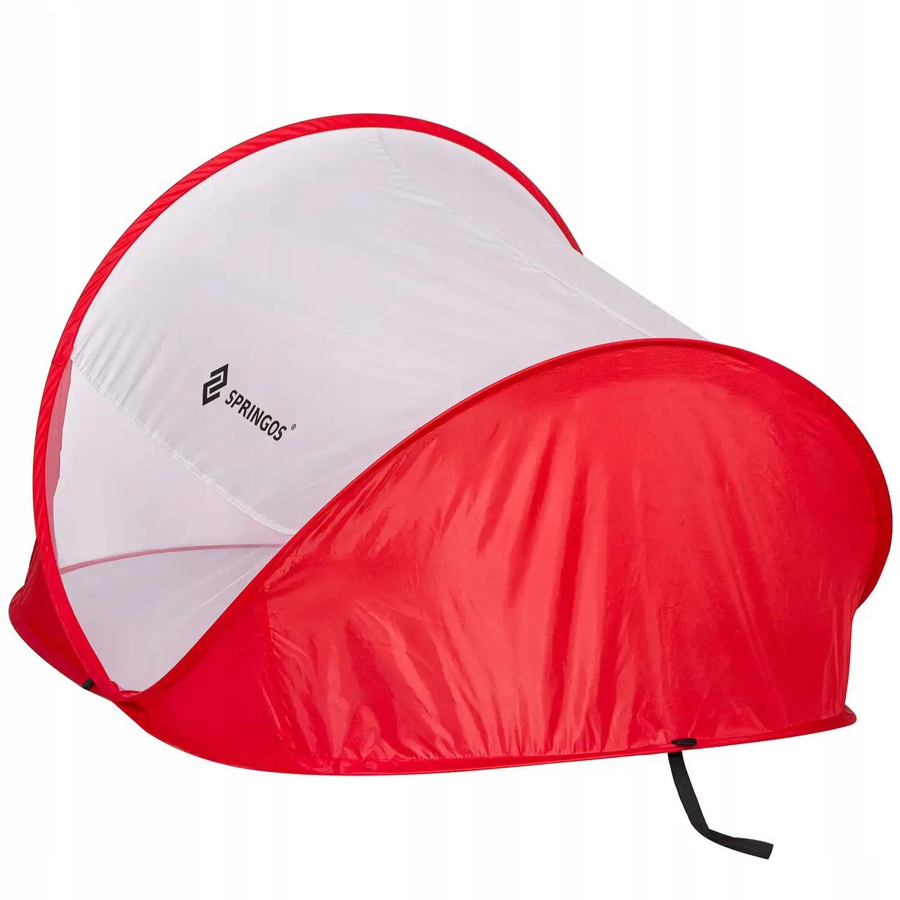 Тент пляжный Springos Pop Up 200x120 см PT012 Red/White - фото 5