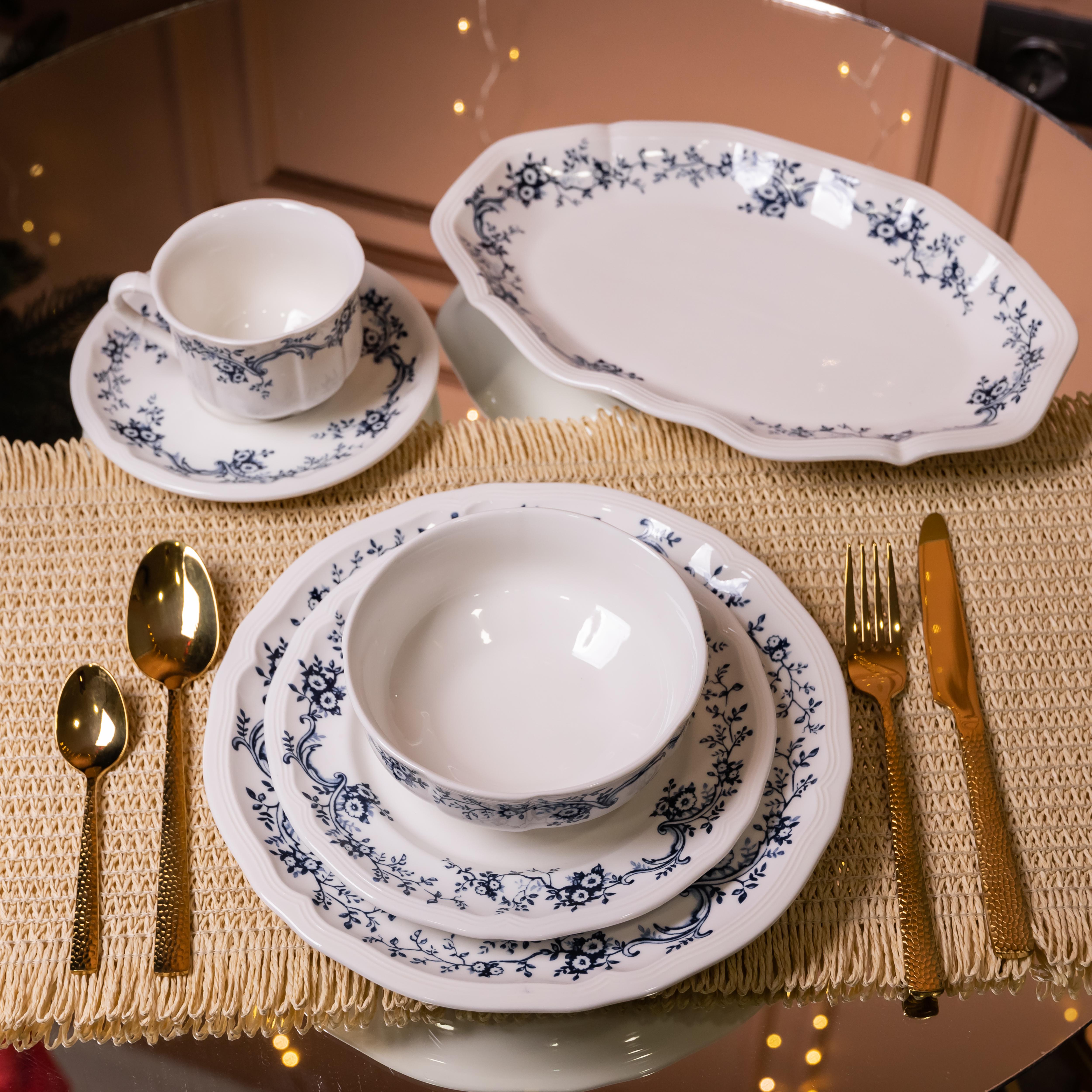 Столовый сервиз из фарфора Vintage Elegant 32 пр. на 6 персон (YY78-10A)