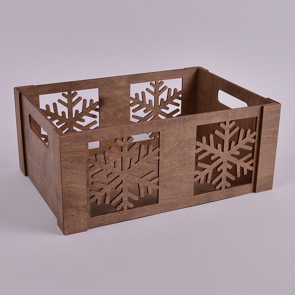 Ящик новогодний Снежинка большой (4545-1)