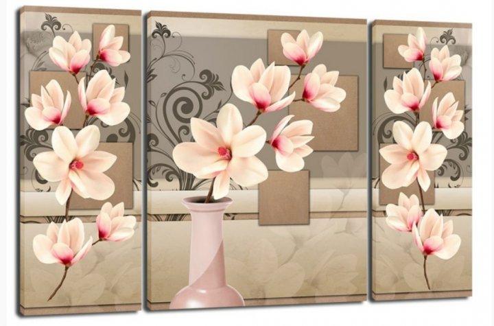 Картина модульная на холсте DK Триптих Магнолия 50x80 см (TRP-935)