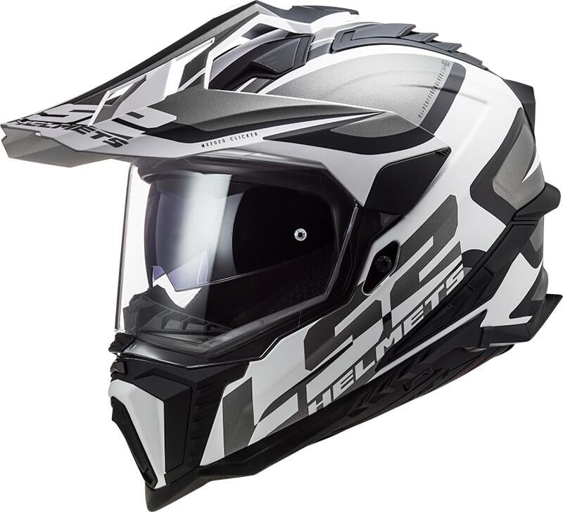Мотошолом LS2 MX701 EXPLORER ALTER M Matt Black/White (20143)