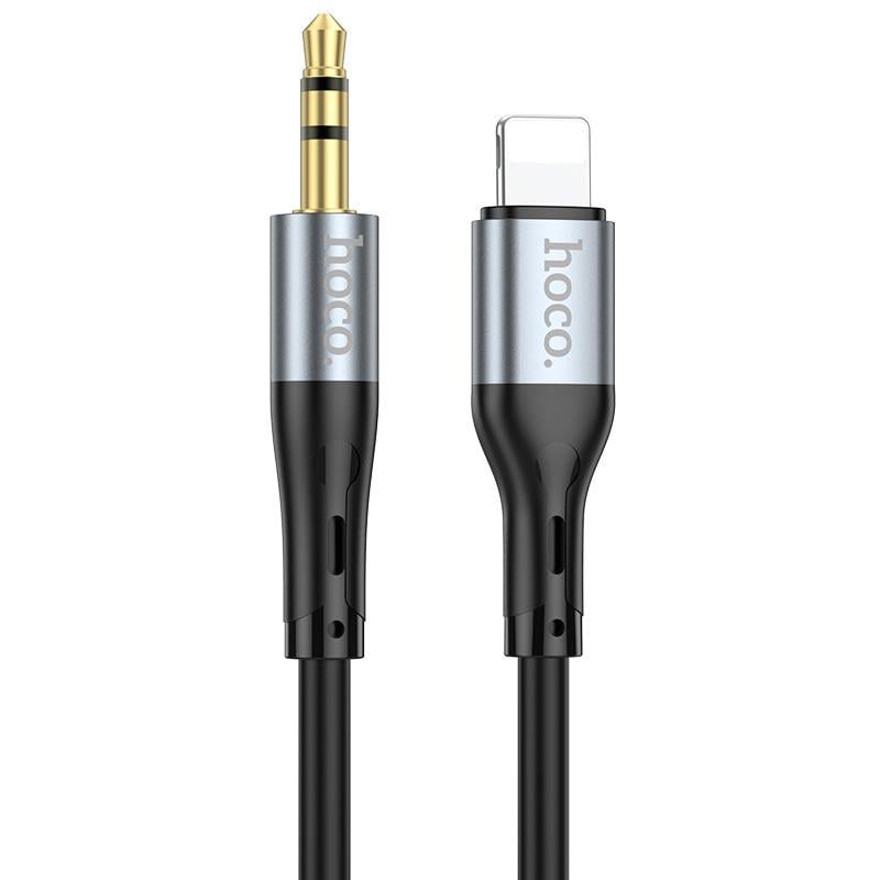 Кабель Hoco AUX 3,5 мм to Lightning silicone digital audio conversion cable UPA22 1 м Black (568690)