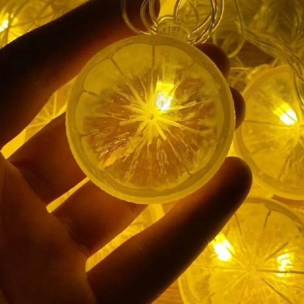 Гирлянда светодиодная новогодняя Лимоны 20 LED 7 м и переходник 220V IP44 Теплый белый - фото 3 Гирлянда светодиодная новогодняя Лимоны 20 LED 7 м и переходник 220V IP44 Теплый белый - фото 3