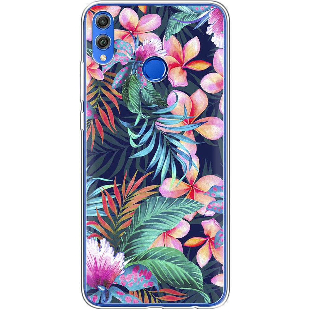 Чохол Boxface Honor 8x flowers in the tropics Прозорий силікон (35419-up1971-35419)