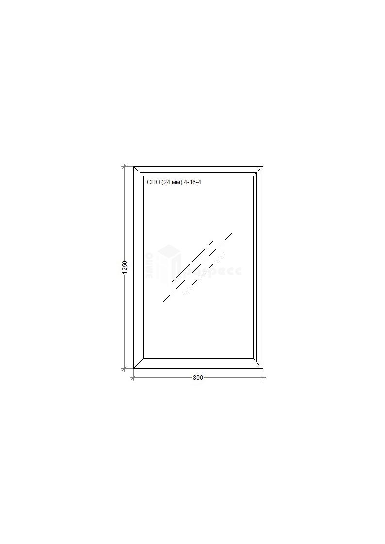 Окно металопластиковое WDS "Miroplast" глухое 800х1250 мм - фото 2 Окно металопластиковое WDS "Miroplast" глухое 800х1250 мм - фото 2