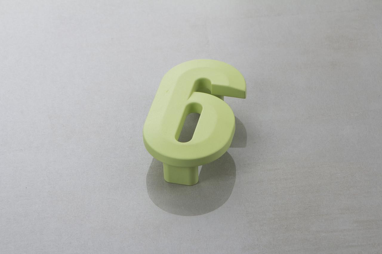 Меблева ручка Poliplast цифра шестірка РП-6 Зелений світлий матовий (16258) - фото 1 Меблева ручка Poliplast цифра шестірка РП-6 Зелений світлий матовий (16258) - фото 1