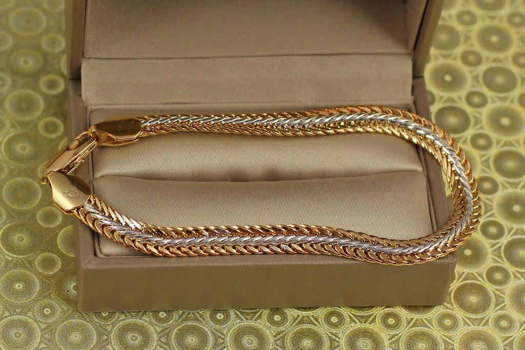 Браслет Xuping Jewelry Коса комбинированная с выпуклой полоской 20,5 см х 6 мм Золотистый (2067777178) Браслет Xuping Jewelry Коса комбинированная с выпуклой полоской 20,5 см х 6 мм Золотистый (2067777178)