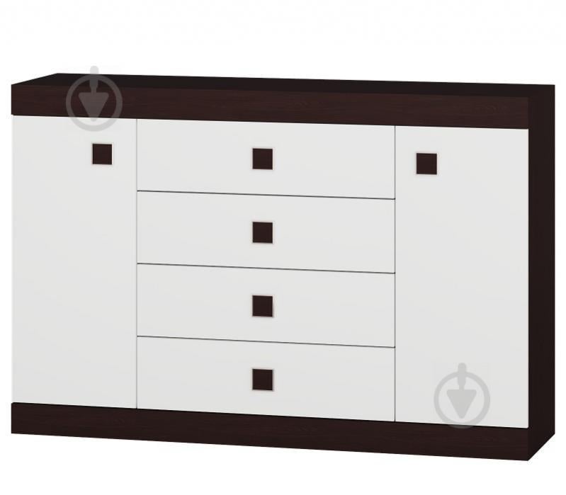 Великий комод на 4 ящики Еверест Соната-8 венге + білий Великий комод на 4 ящики Еверест Соната-8 венге + білий