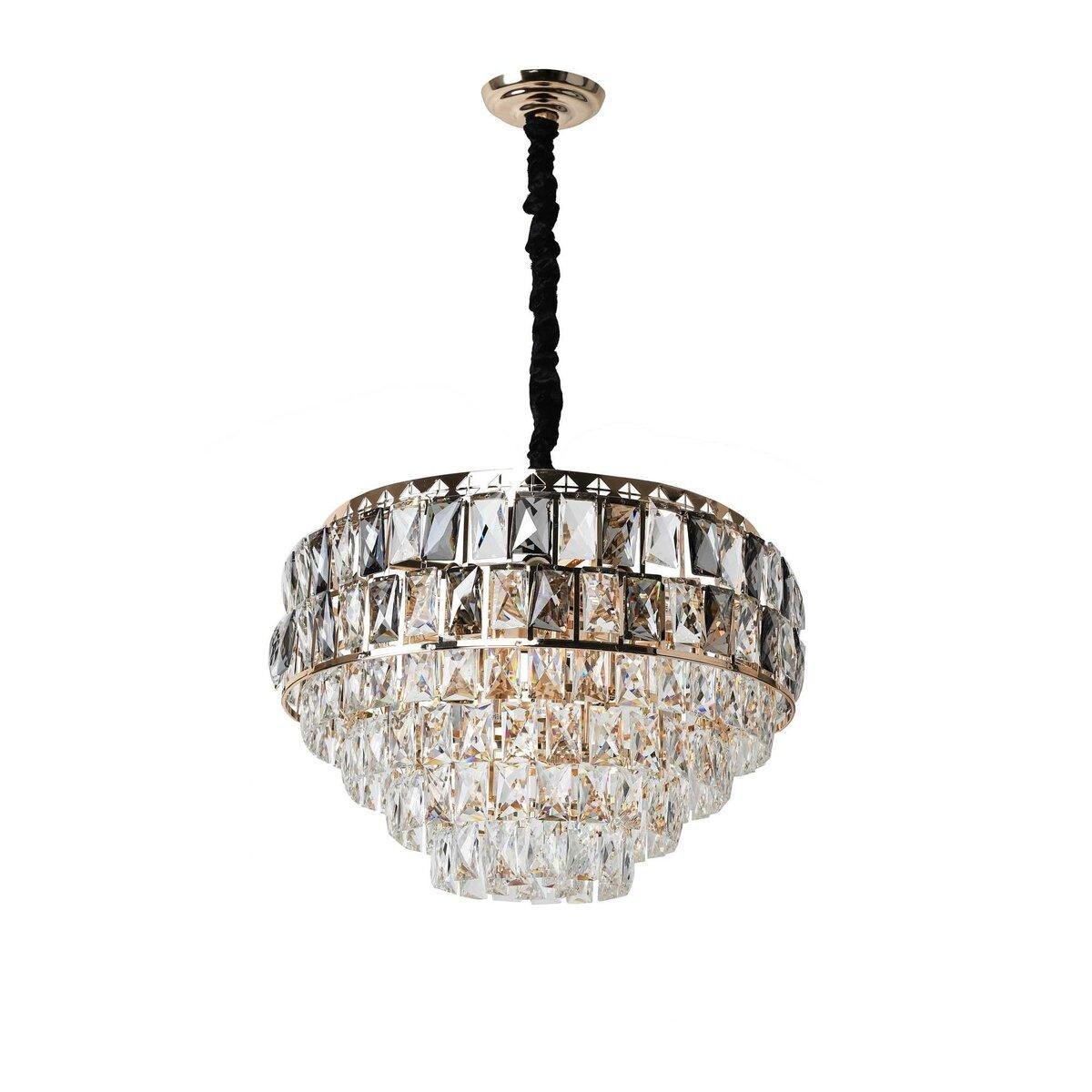 Люстра Sirius с хрустальным плафоном под пятнадцать ламп Е14 Золотой (19306-15)