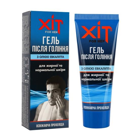 Гель после бритья Аромат ХИТ for men с маслом эвкалипта для нормальной и жирной кожи 75 мл