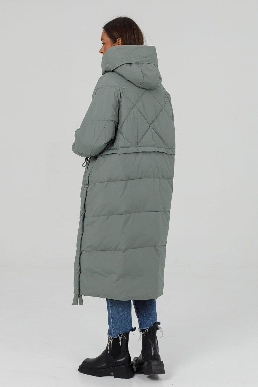 Куртка-пуховик жіноча р. 50 Фісташковий (3507c/50) - фото 3