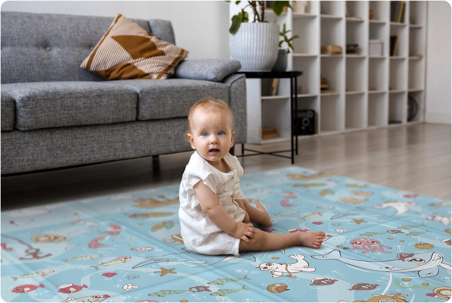 Килимок розвиваючий дитячий двосторонній Nukido NK-340 гіпоалергенний складаний 200х180х1 см (18822567) - фото 10 Килимок розвиваючий дитячий двосторонній Nukido NK-340 гіпоалергенний складаний 200х180х1 см (18822567) - фото 10