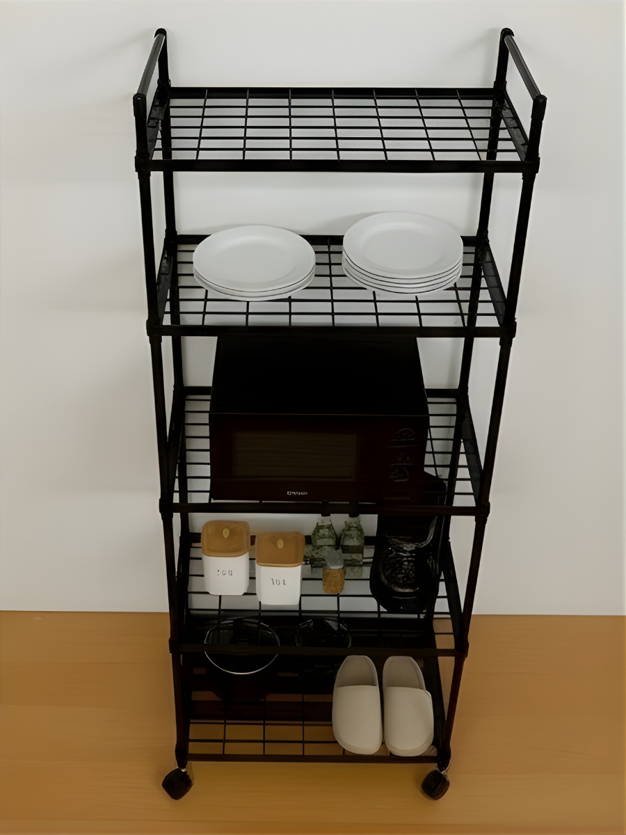 Етажерка-стелаж для зберігання з роликами 5-ярусів 120х50х26 см Чорний (9196654310) - фото 10