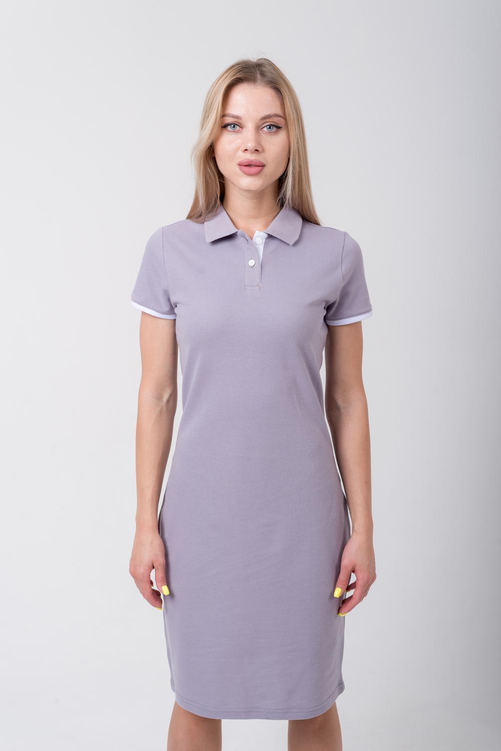 Платье-поло TvoePolo Standart 3XL р. 52 Серый (617-33-3XL)
