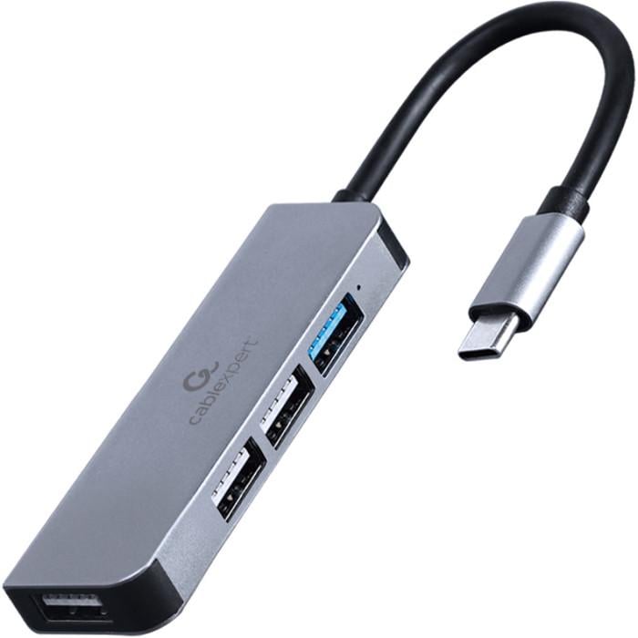 USB-хаб Cablexpert UHB-CM-U3P1U2P3-01 USB Type-C 4 порта USB 12 см Grey USB-хаб Cablexpert UHB-CM-U3P1U2P3-01 USB Type-C 4 порта USB 12 см Grey