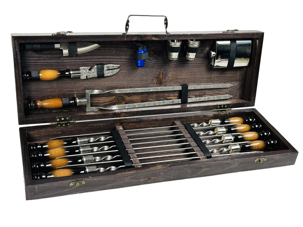 Набір шампурів Скіф у дерев'яному кейсі (10447847) - фото 3 Набір шампурів Скіф у дерев'яному кейсі (10447847) - фото 3