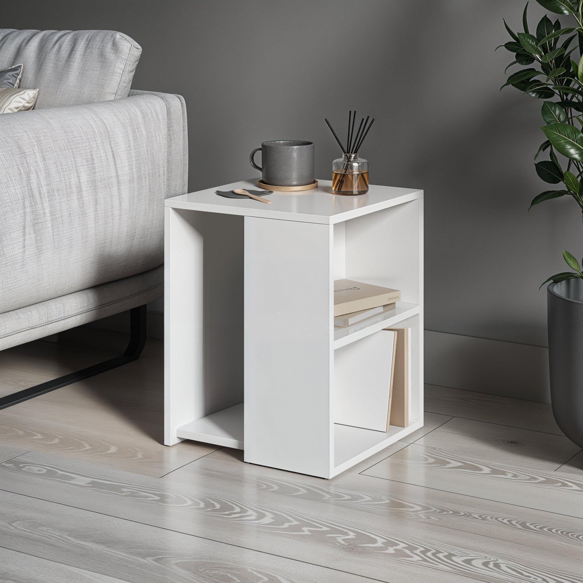 Журнальный стол S-9 398х398х513 мм Белый - фото 1 Журнальный стол S-9 398х398х513 мм Белый - фото 1